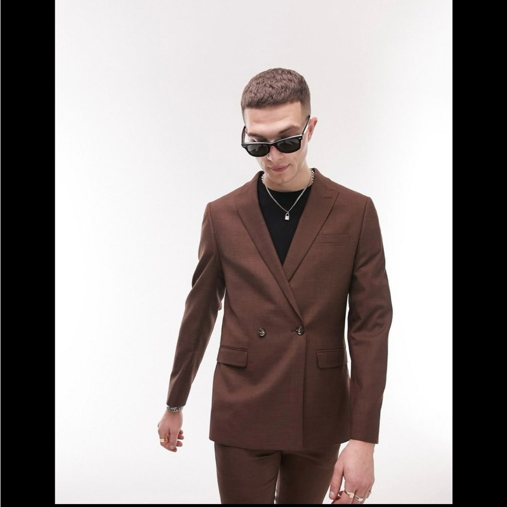 Topman Double Breasted Blazer